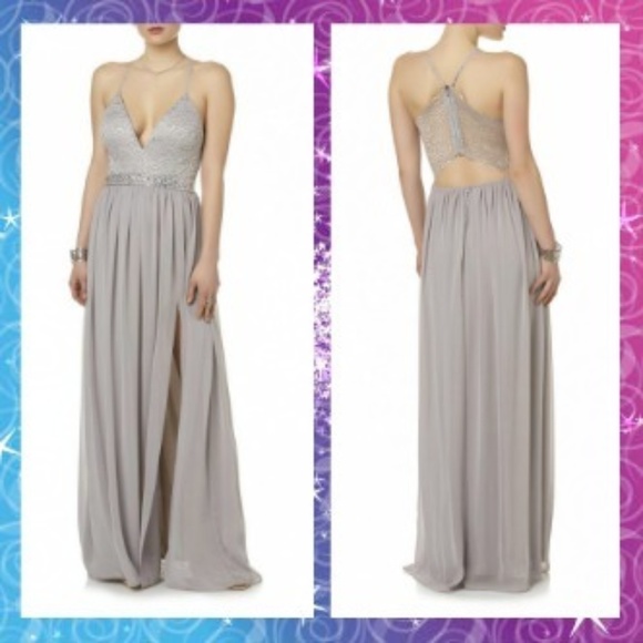 โญ๏ธFINAL SALE ITEMโญ๏ธ๐Chiffon Lace Sequin Bodice Maxi Gown๐ - Picture 2 of 6